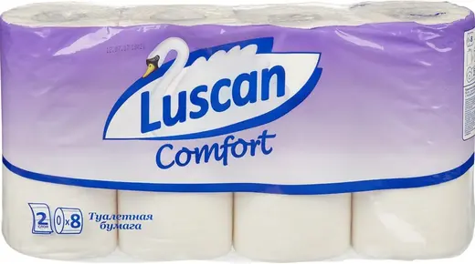 Luscan Comfort бумага туалетная (8 рулонов в упаковке)