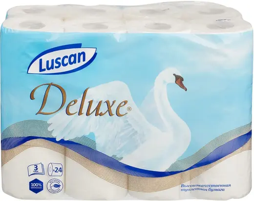 Luscan Deluxe бумага туалетная высококачественная (24 рулона в упаковке)