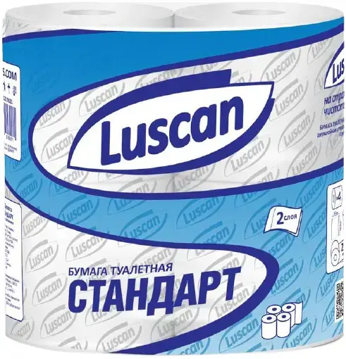 Luscan Стандарт бумага туалетная (4 рулона в упаковке)