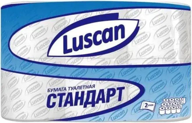 Luscan Стандарт бумага туалетная (12 рулонов в упаковке)
