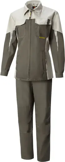 Союзспецодежда Status костюм женский (куртка + брюки 48-50) 158-164 серый хаки/серый песок
