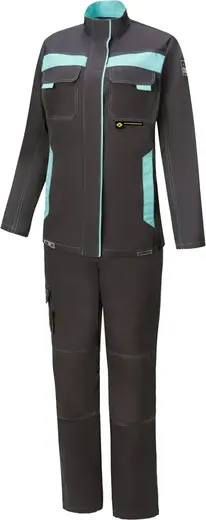Союзспецодежда Star костюм женский (куртка + брюки 44-46) 158-164 графит/мятный
