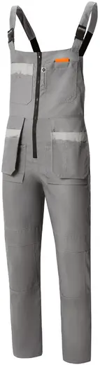 Союзспецодежда Профессионал-2 костюм рабочий (куртка + полукомбинезон 60-62) 194-200 темно-серый/светло-серый