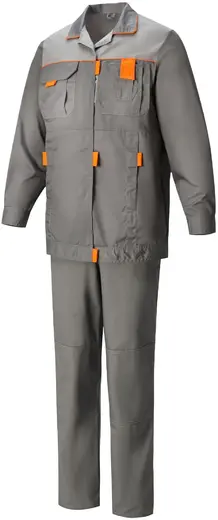 Союзспецодежда Профессионал костюм женский (куртка + брюки 60-62) 170-176 темно-серый/светло-серый