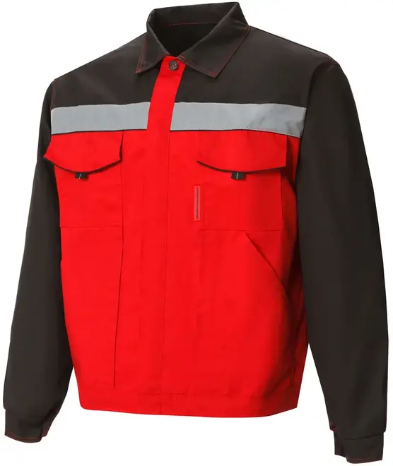 Союзспецодежда Мастер-Люкс костюм с СВП (куртка + полукомбинезон 52-54) 170-176 красный/черный