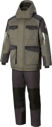 Союзспецодежда Status костюм утепленный (куртка + полукомбинезон 60-62) 170-176 серый хаки/графит