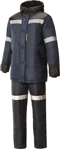 Союзспецодежда Veygar-2 костюм утепленный с СВП (куртка + полукомбинезон 48-50) 158-164 темно-синий/черный