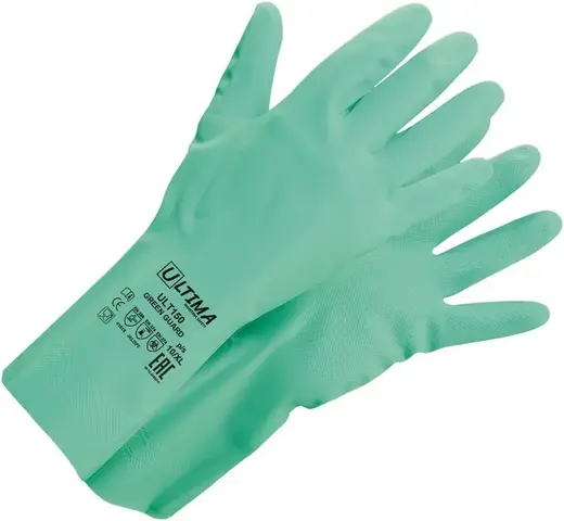 Ultima 150 Green Guard перчатки нитриловые (10/XL)