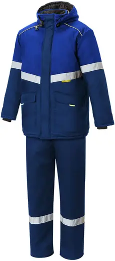 Союзспецодежда Союзспец костюм утепленный (куртка + полукомбинезон 64-66) 182-188 темно-синий/василек