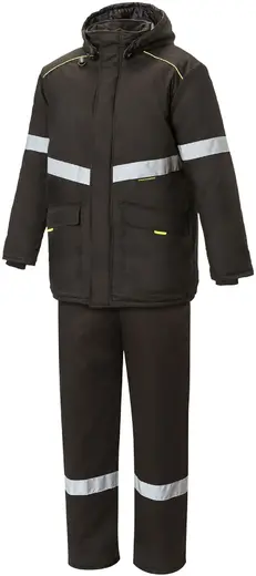 Союзспецодежда Союзспец костюм утепленный (куртка + полукомбинезон 52-54) 170-176 черный