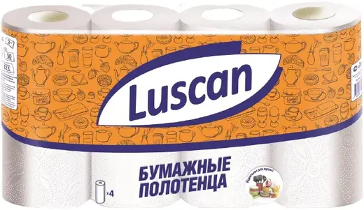 Luscan полотенца бумажные (12.5 м) 95 мм 50 листов 220 * 250 мм 4 рулона в упаковке
