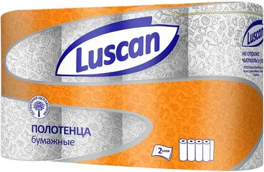 Luscan полотенца бумажные (17 м) 115 мм 66 листов 223 * 250 мм 4 рулона в упаковке