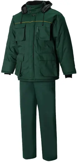 Союзспецодежда Эксперт-К Нью костюм утепленный (куртка + полукомбинезон 60-62) 170-176 темно-зеленый смесовая Ergostuff 35% хлопок, 65% полиэстер 210