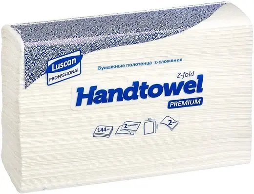 Luscan Professional полотенца бумажные листовые Z-сложения (20 пачек * 144 полотенец)