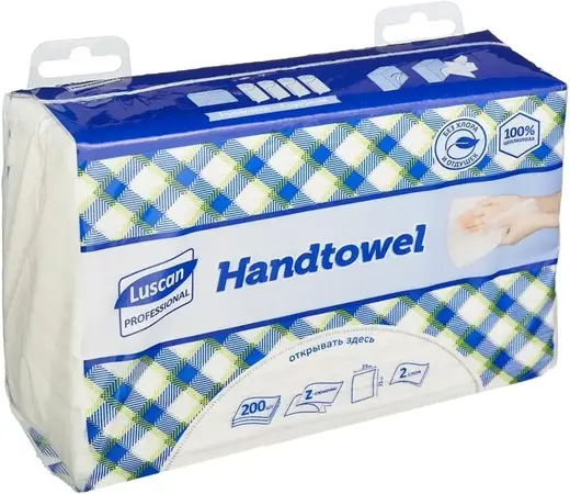 Luscan Professional полотенца бумажные листовые Z-сложения (21 пачка * 200 полотенец)