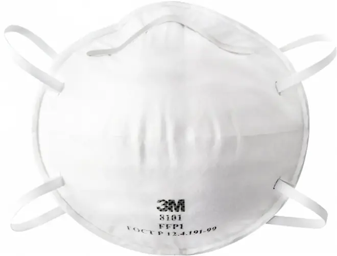 3M 8101 противоаэрозольный респиратор чашеобразной формы FFP1, до 4 ПДК белый