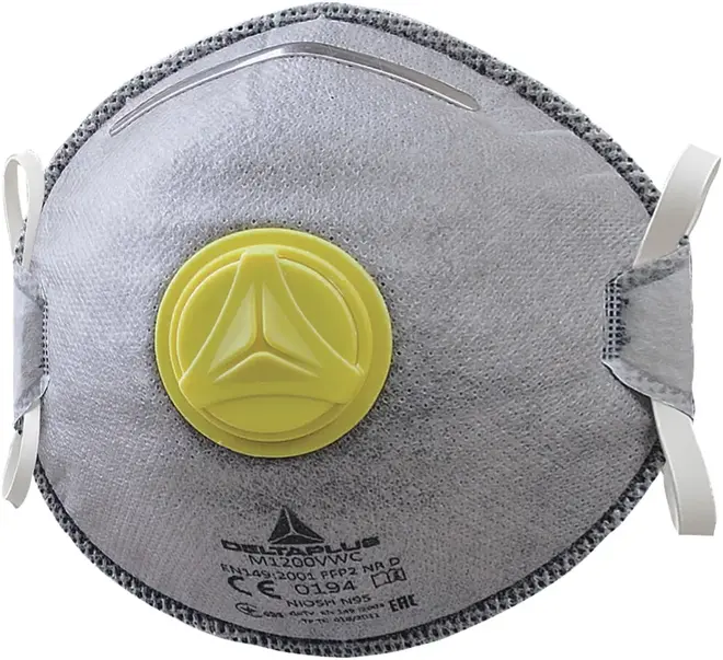 Delta Plus M1200VW противоаэрозольный респиратор с клапаном FFP2, до 12 ПДК серая