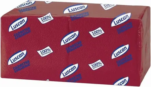 Luscan Profi Pack салфетки бумажные (400 салфеток в пачке) бордовые