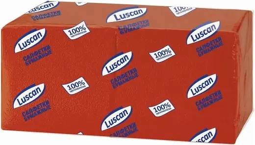 Luscan Profi Pack салфетки бумажные (400 салфеток в пачке) красные