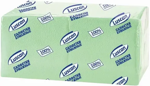 Luscan Profi Pack салфетки бумажные (400 салфеток в пачке) пастель зеленые