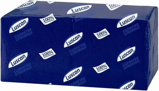 Luscan Profi Pack салфетки бумажные (400 салфеток в пачке) синие