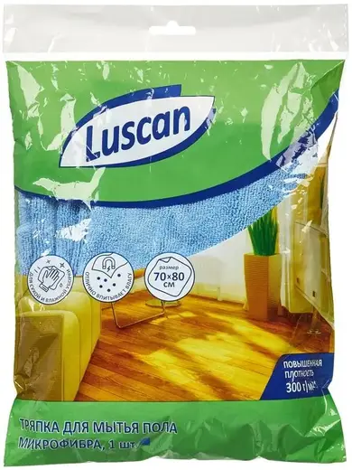 Luscan тряпка для мытья пола микрофибра (1 тряпка)