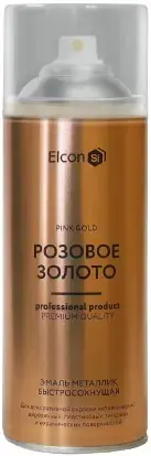 Elcon эмаль металлик быстросохнущая (520 мл) розовое золото