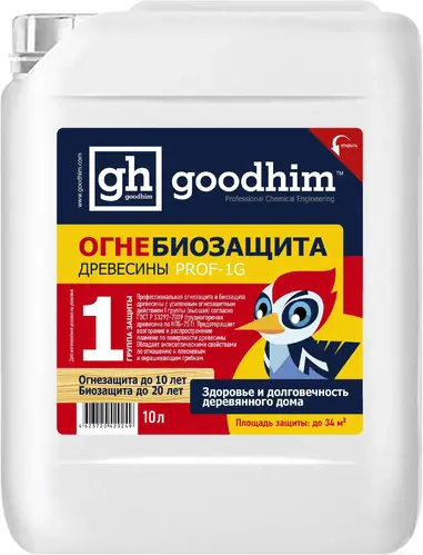 Goodhim Prof 1G огнебиозащита древесины (10 л)