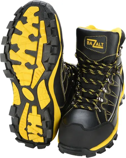 Bazaltron ботинки (36) черные/желтые подносок композитный