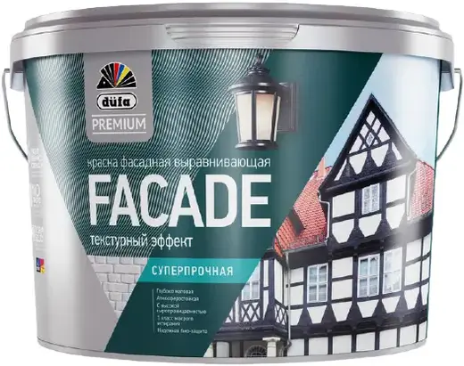 Dufa Premium Facade краска фасадная выравнивающая суперпрочная (2.5 л) бесцветная