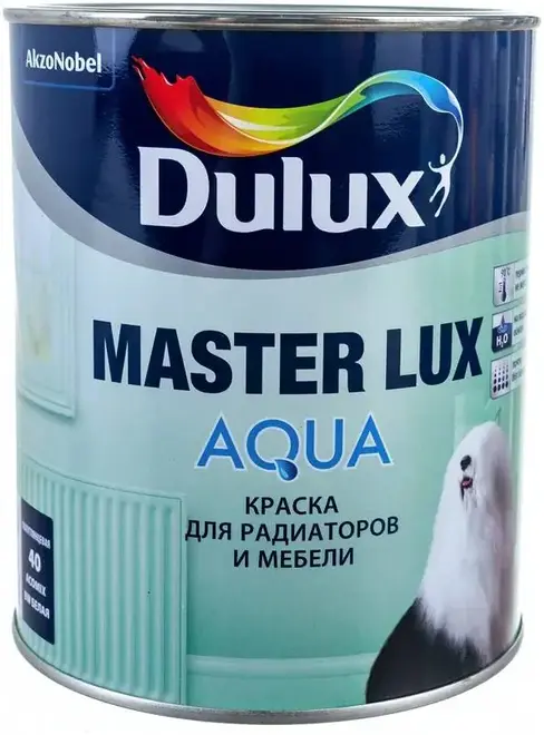 Dulux Luxium Master Lux Aqua краска для радиаторов и мебели (1 л) белая