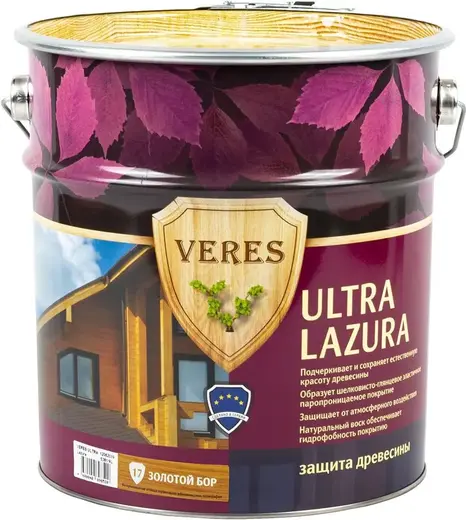Veres Ultra Lazura декоративно-защитная лессирующая пропитка для древесины (9 л) №17