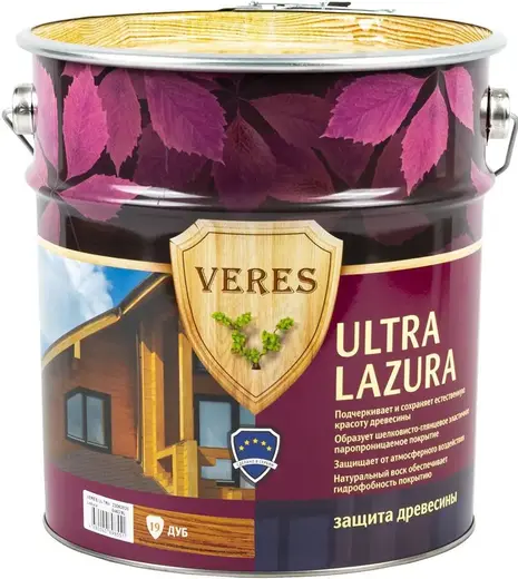 Veres Ultra Lazura декоративно-защитная лессирующая пропитка для древесины (9 л) №19