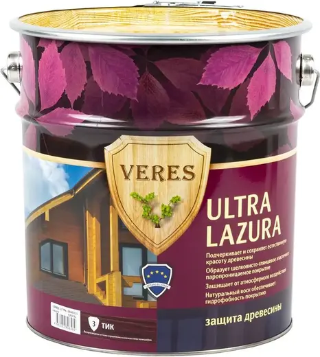 Veres Ultra Lazura декоративно-защитная лессирующая пропитка для древесины (9 л) №3