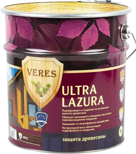 Veres Ultra Lazura декоративно-защитная лессирующая пропитка для древесины (9 л) №4
