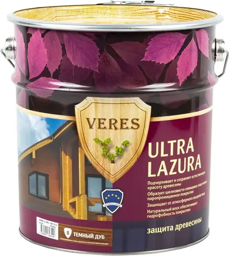 Veres Ultra Lazura декоративно-защитная лессирующая пропитка для древесины (9 л) №8