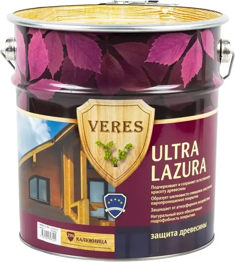 Veres Ultra Lazura декоративно-защитная лессирующая пропитка для древесины (9 л) №29