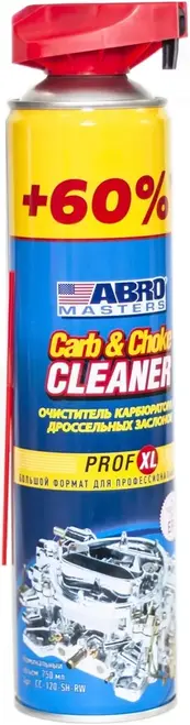 Abro Masters Carb & Choke Cleaner Prof XL очиститель карбюратора и дроссельных заслонок (650 мл спрей-помощник)