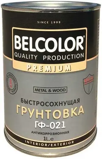Belcolor Premium ГФ-021 Metal & Wood грунтовка антикоррозионная быстросохнущая (1 кг) серая