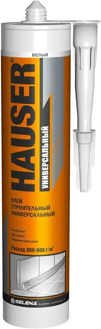 Hauser клей строительный универсальный (310 г) белый