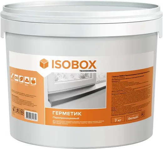 Технониколь Isobox Наружный A герметик пароизоляционный акриловый (7 кг)