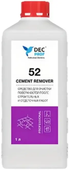 DEC Prof 52 Cement Remover средство для удаления цементного налета (1 л)