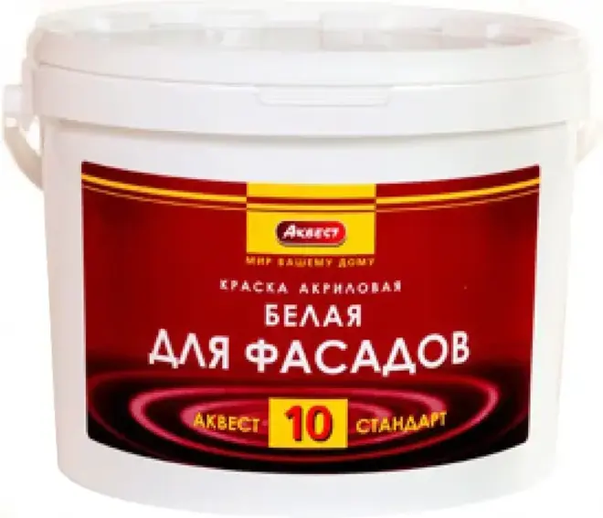 Аквест Standart А 10 краска акриловая для фасадов (13 кг)