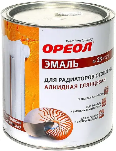 Ореол Premium Quality эмаль для радиаторов отопления алкидная (1 кг) белая