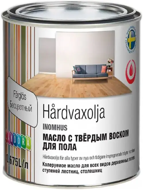 Landora Hardvaxolja колеруемое масло с твердым воском для пола (675 мл) бесцветное