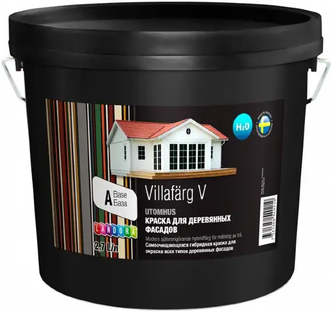 Landora Villafarg V Utomhus краска для деревянных фасадов (2.7 л) белая