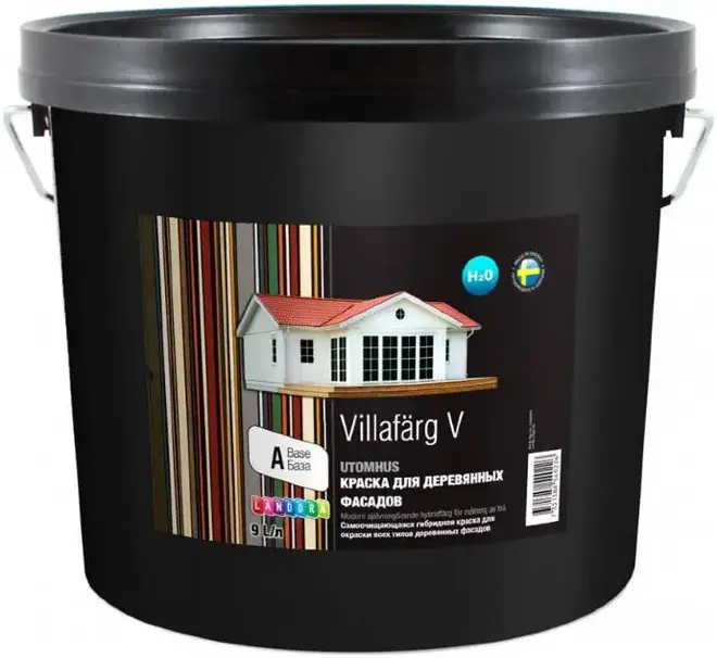 Landora Villafarg V Utomhus краска для деревянных фасадов (9 л) белая