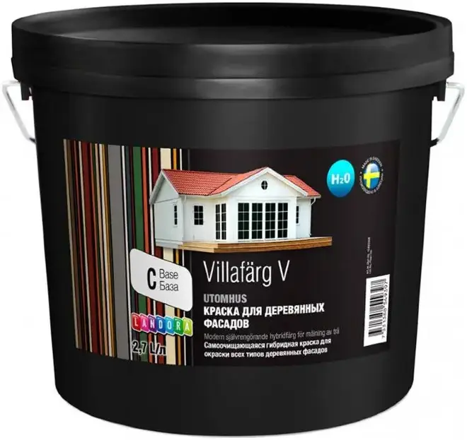 Landora Villafarg V Utomhus краска для деревянных фасадов (2.7 л) бесцветная