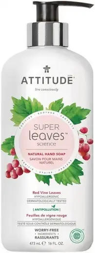 Attitude Super Leaves Science Red Vine Leaves мыло для рук жидкое гипоаллергенное (473 мл)
