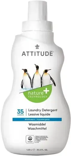 Attitude Laundry Detergent Lessive Liquide Wildflowers жидкость для стирки гипоаллергенная (1.05 л)